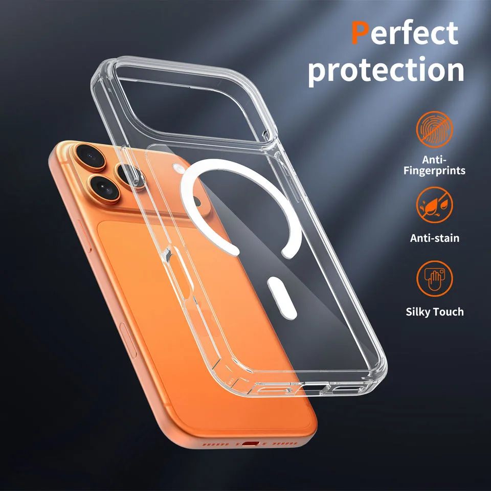 Capa iPhone 17 Pro com MagSafe - Cristal Transparente Capa iPhone 17 Pro com MagSafe - Cristal Transparente