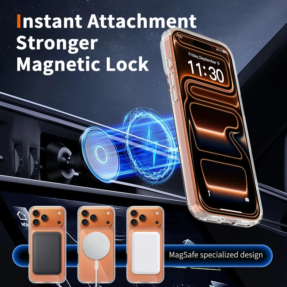 Capa iPhone 17 Pro com MagSafe - Cristal Transparente Capa iPhone 17 Pro com MagSafe - Cristal Transparente