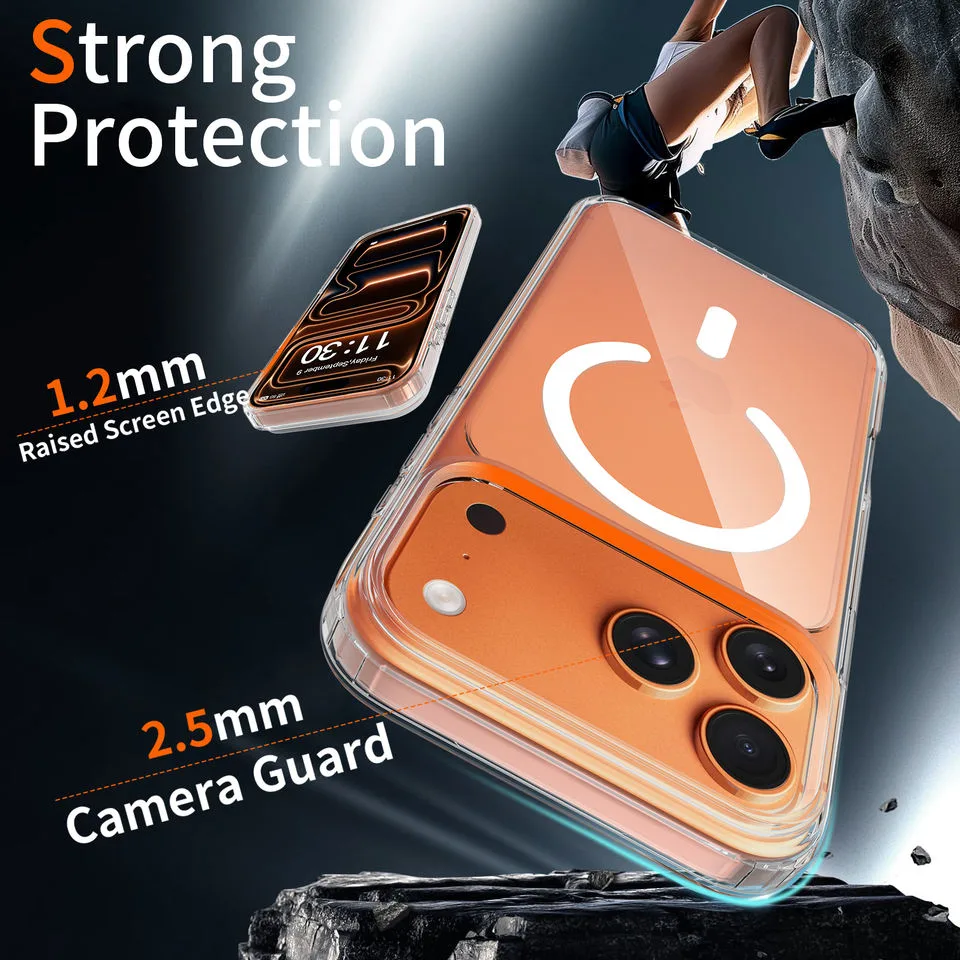 Capa iPhone 17 Pro com MagSafe - Cristal Transparente Capa iPhone 17 Pro com MagSafe - Cristal Transparente