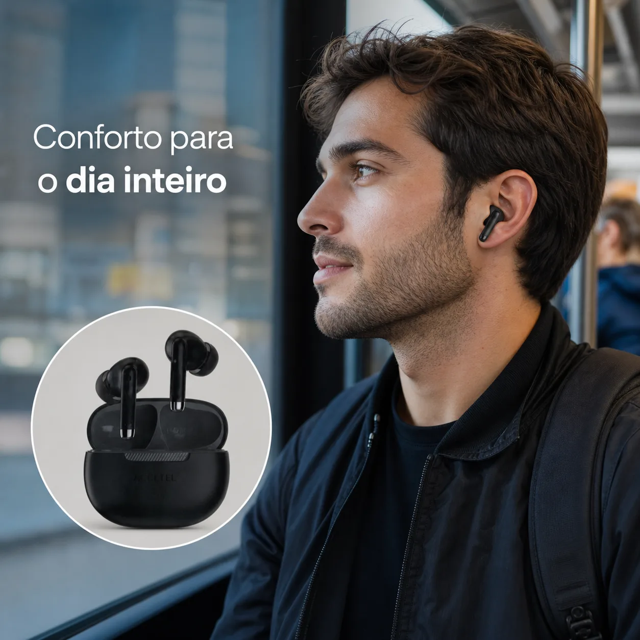 Auriculares TWS ACCETEL EPW165B / EPW165W Sem Fios Auriculares TWS ACCETEL EPW165B EPW165W sem fios preto