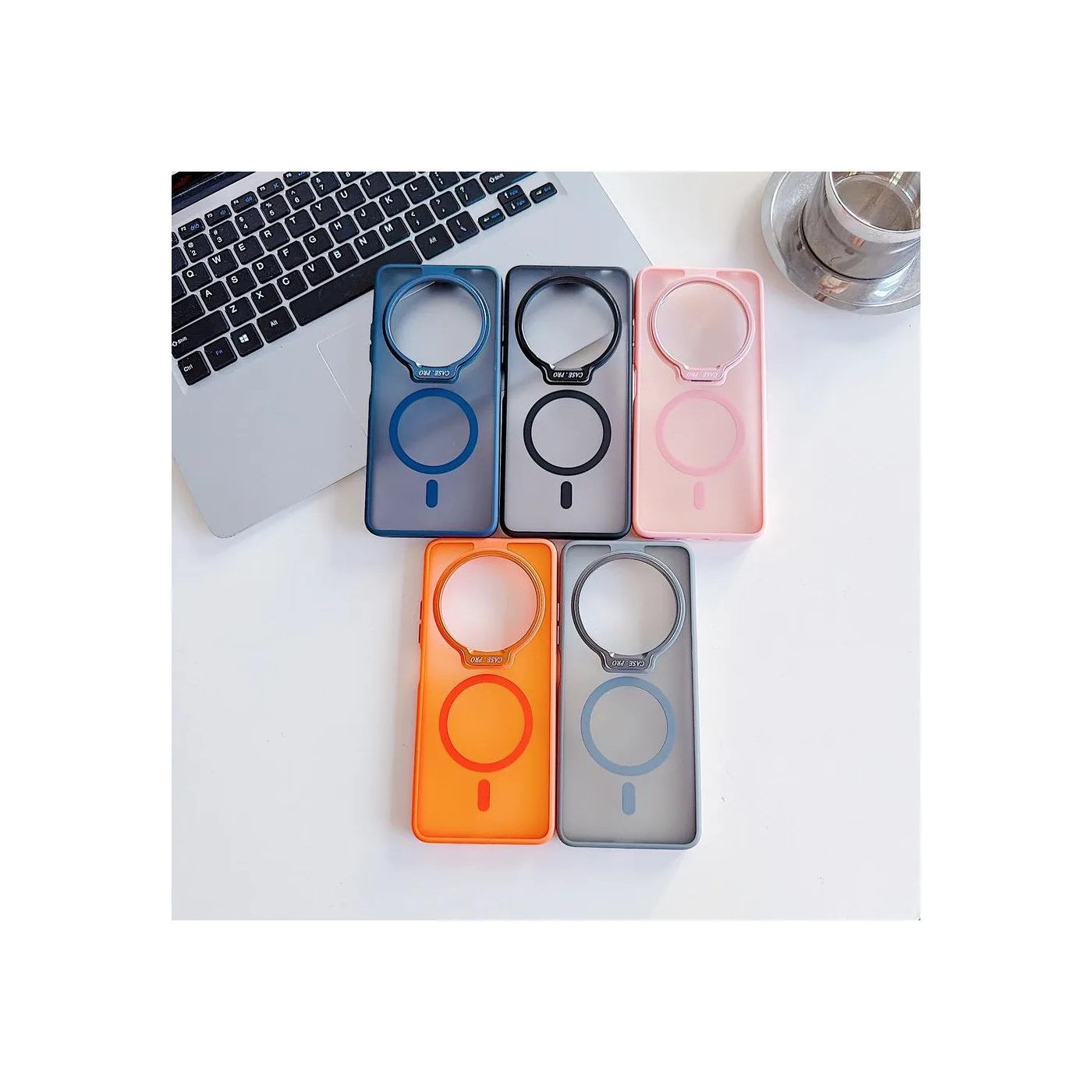 Capa Magnetica Matte Redmi 15C com Suporte de Camara capa magnetica matte redmi 15c com suporte de camara