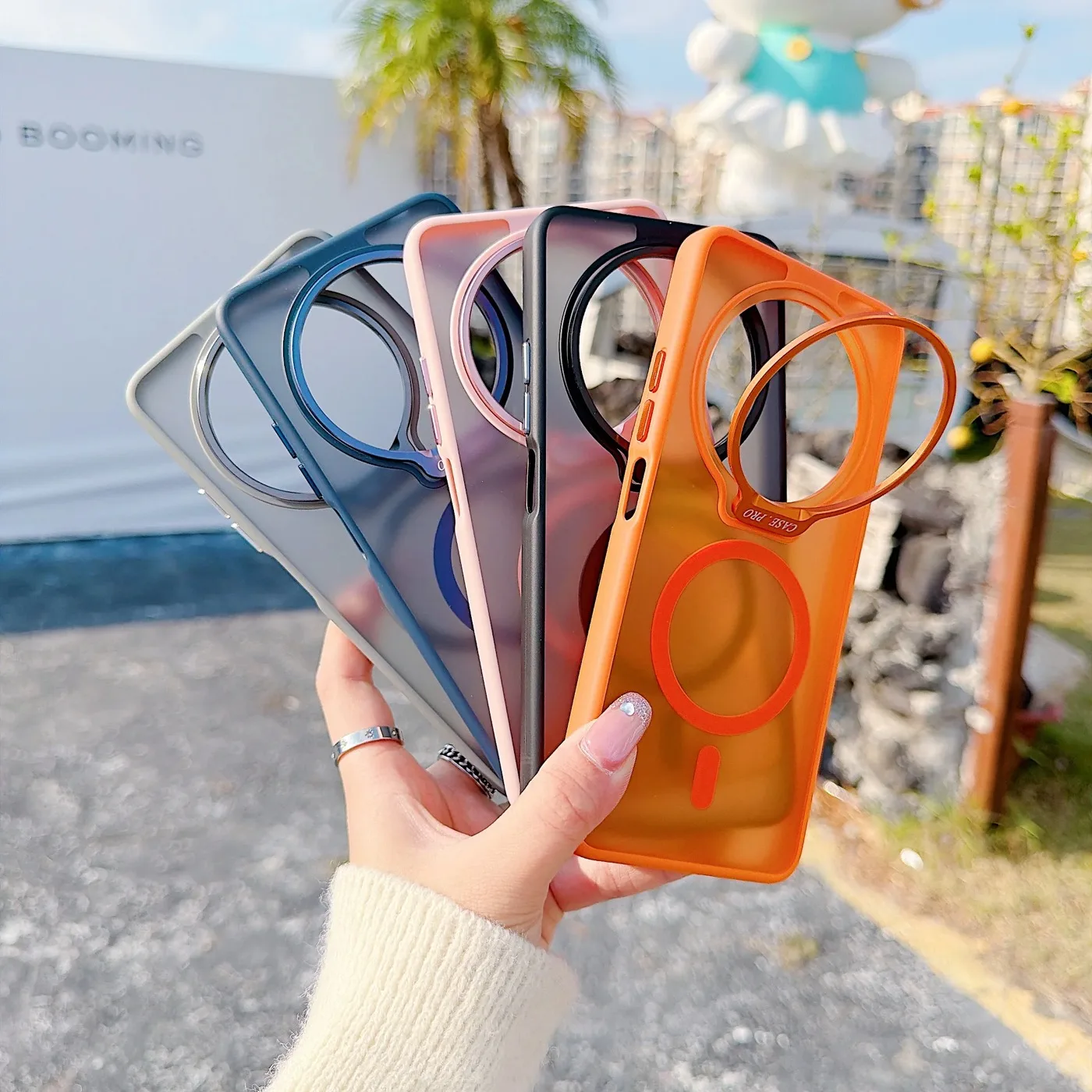 Capa Magnetica Matte Redmi 15C com Suporte de Camara capa magnetica matte redmi 15c com suporte de camara