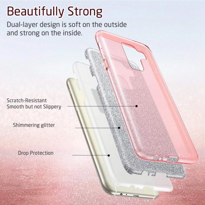 Capa Samsung Galaxy A6 Plus Purpurina Brilhante