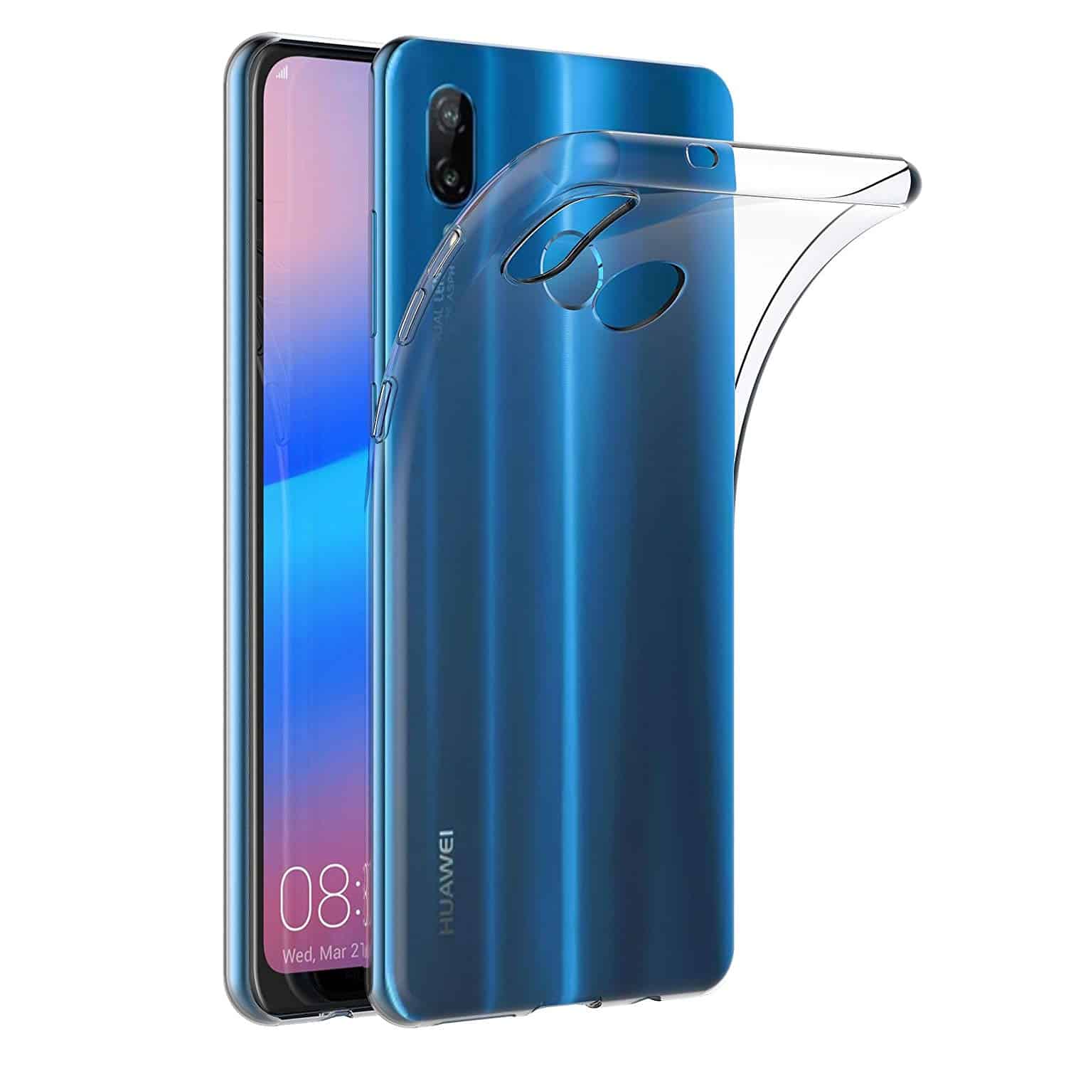 Custodia Portafoglio LeviDo Per Huawei P20 Lite 2018 – Silicone E PU, Flip Con Cordino E Cavalletto