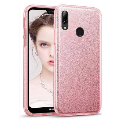 Capa Huawei P30 Lite Purpurina Brilhante - Dourado Rosa