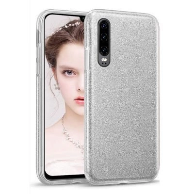 Capa Huawei P30 Purpurina Brilhante - Prata