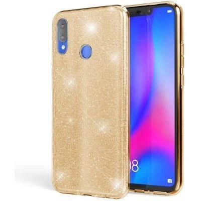 Capa Huawei Y7 2019 Purpurina Brilhante - Dourado