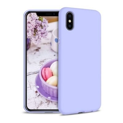 Capa iPhone X | XS Silicone Líquido - Lilás