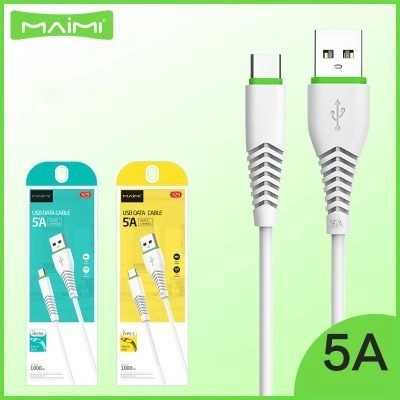 Cabo USB para Type-C | USB-C (Maimi - 5A - 1M - Branco)