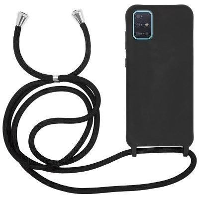 Capa Samsung Galaxy A51 A71 com Cordão - Preto