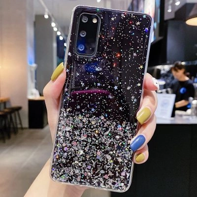 Capa Samsung Galaxy A10 A21S A30S A20E A40 A50 A51 A71 Star Glitter _ Preto