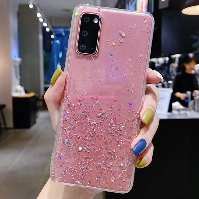 Capa Samsung Galaxy A10 A21S A30S A20E A40 A50 A51 A71 Star Glitter _ Rosa