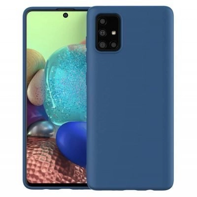 Capa Samsung Galaxy A51 A71 Silicone Liquido - Azul