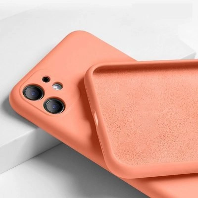 Capa iPhone 11 Silicone Líquido - Laranja
