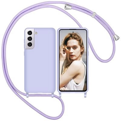 Capa Samsung Galaxy S21 S21 Plus com Cordão - Lilas