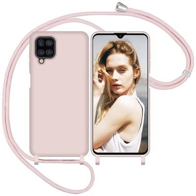 Capa Samsung Galaxy A12 5G com Cordão - Rosa