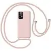 Capa Samsung Galaxy A52 5G A72 com Cordão - Rosa Areia