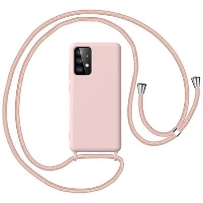 Capa Samsung Galaxy A52 5G A72 com Cordão - Rosa Areia