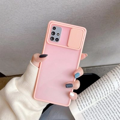 Capa Samsung Galaxy A12 A32 A52 A02S Hybrid Matte com Proteção de Câmera - Rosa