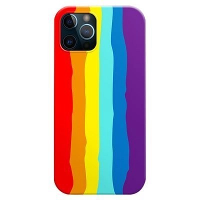 Capa iPhone 12 12 PRO SE Silicone Líquido Arco-Íris