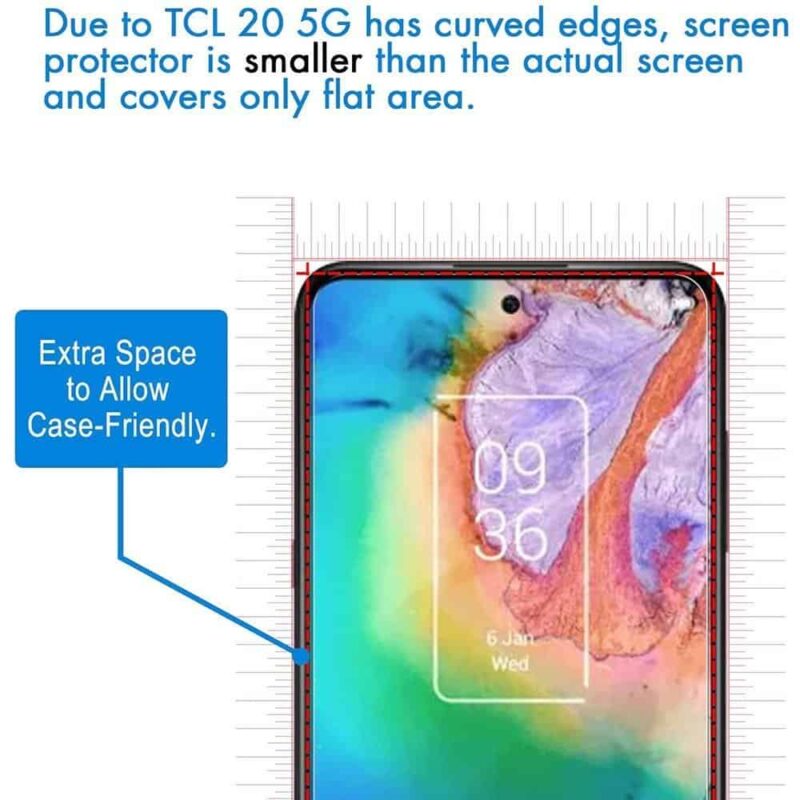 Película de Vidro Temperado TCL 405 - Super Transparente