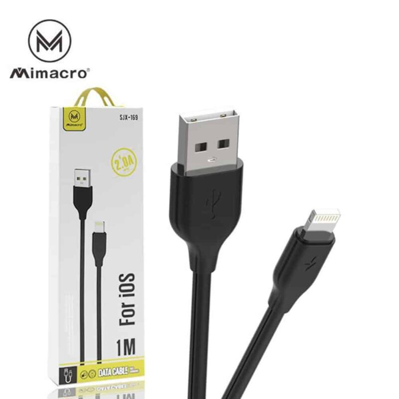 Cabo iPhone Lightning para USB (SJX-169 Mimacro 2A - Preto)