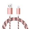 Cabo trançado Lightning iPhone 2_4A Dourado Rosa