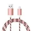 Cabo trançado Lightning iPhone 2_4A Dourado Rosa