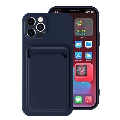 Capa Samsung iPhone com suporte para cartões - Azul