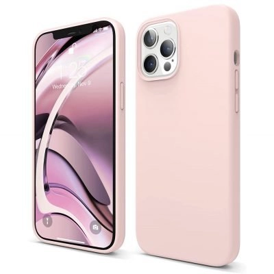 Capa iPhone 12 Pro Silicone Líquido - Rosa Areia