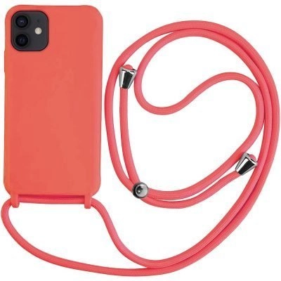 Capa iPhone 11 12 Pro Max com Cordão - Vermelho