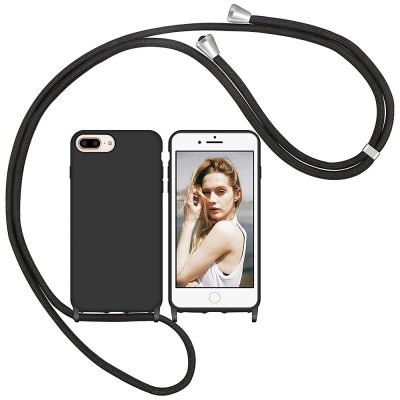 Capa iPhone 7 Plus | iPhone 8 Plus com Cordão - Preto