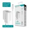 Carregador Dual USB com Cabo Lightning (C-003L NovoTeck - Branco) iPhone 5/6/7/8/SE