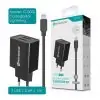 Carregador Dual USB com Cabo Lightning (C-003L NovoTeck - Preto) iPhone 5/6/7/8/SE