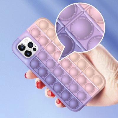 Capa iPhone X | XS Anti Stress Push Pop Bubble - Roxo