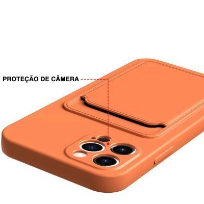 Capa iPhone 7 Plus | 8 Plus com Suporte de Cartão - Rosa Areia