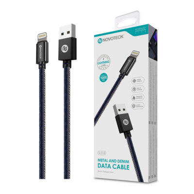 Cabo Denim USB para Lightning 1 Metro