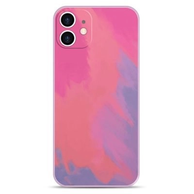 Capa iPhone 11 Silicone Aquarela - Fúcsia