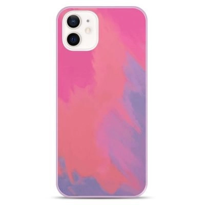 Capa iPhone 12 | 12 Pro Silicone Aquarela - Fúcsia