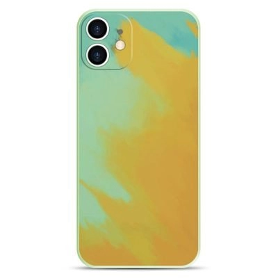 Capa iPhone 11 Silicone Aquarela - Amarelo