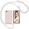 Capa iPhone XR com Cordão - Rosa Areia