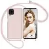 Capa Samsung Galaxy A22 4G com Cordão - Rosa Areia