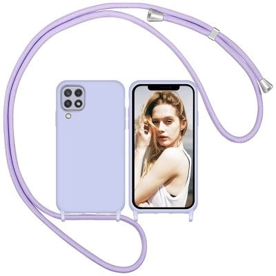 Capa Samsung Galaxy A22 4G com Cordão - Lilás