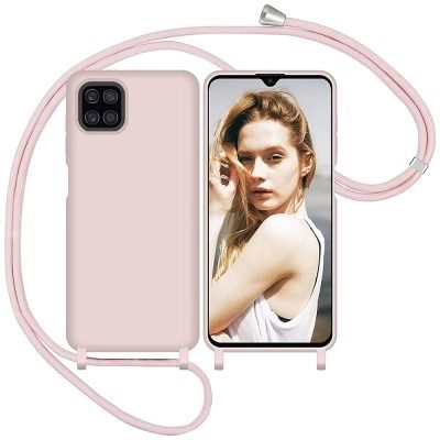 Capa Samsung Galaxy A22 5G com Cordão - Rosa Areia