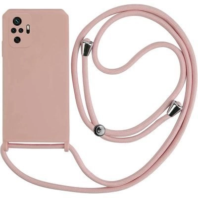 Capa Xiaomi Redmi Note 10 Pro | 10 Pro Max com Cordão - Rosa Areia