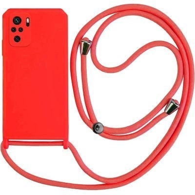 Capa Xiaomi Redmi Note 10 | 10S com Cordão - Vermelho