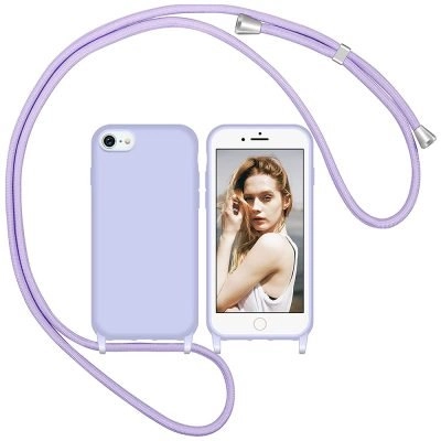 Capa iPhone 7 8 SE com Cordão - Lilas