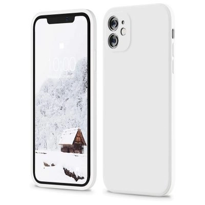 Capa iPhone 11 12 Silicone Líquido Premium - Branco