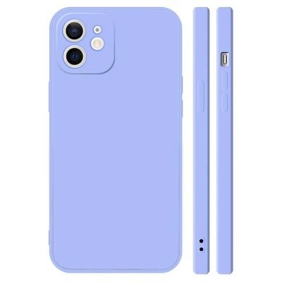 Capa iPhone 11 12 Silicone Líquido Premium - Lilás