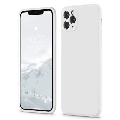 Capa iPhone 12 Pro Max iPhone 11 Pro Max Silicone Líquido Premium - Branco